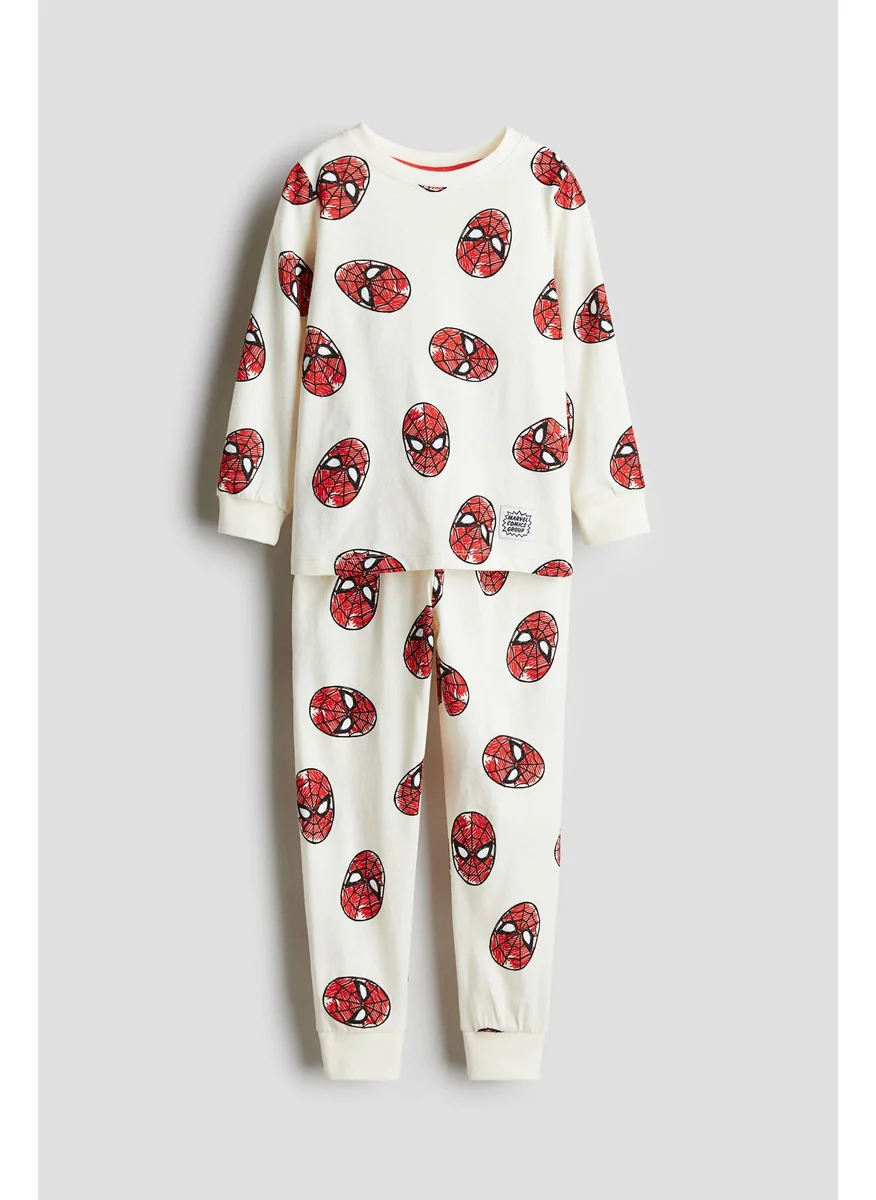 H&M Printed Cotton Jersey Pyjamas