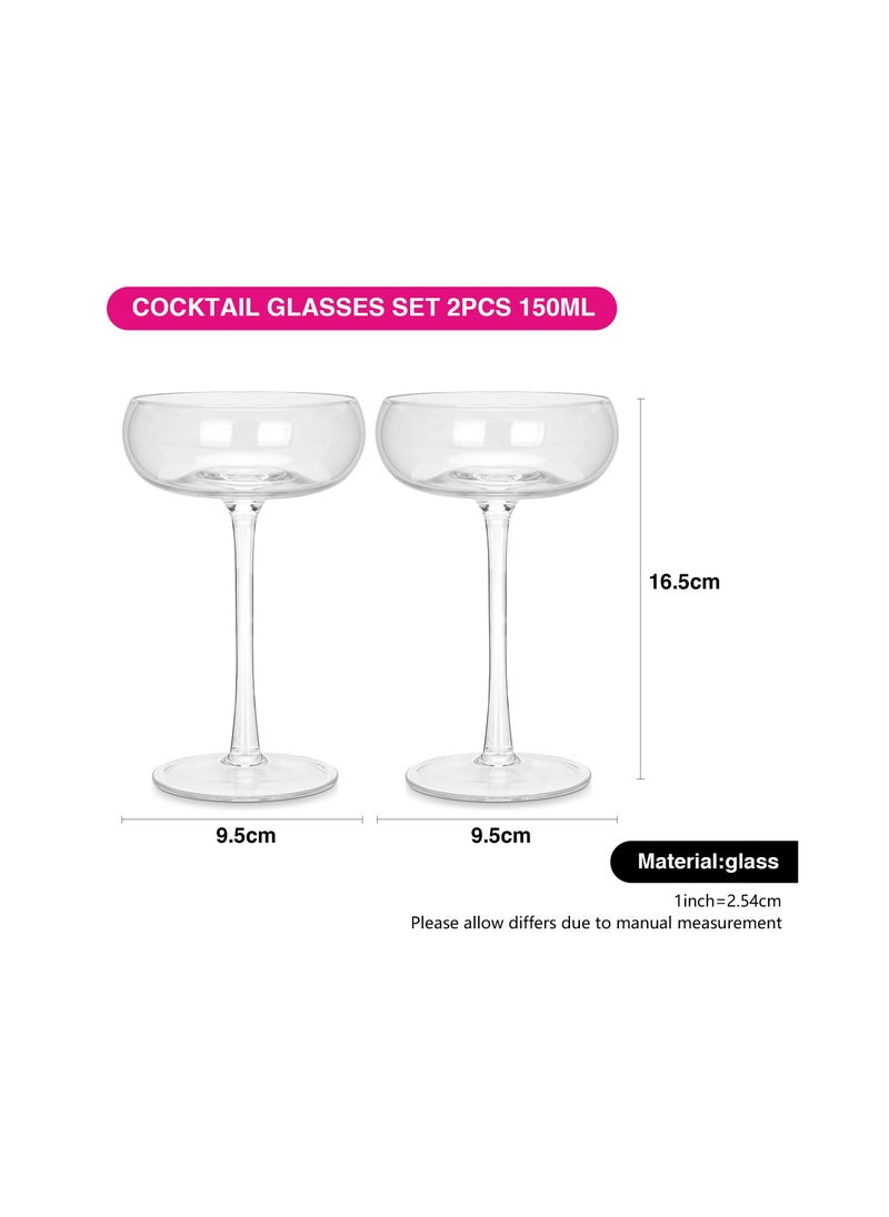 Fissman 2-Piece 150ml Cocktail Glass Set  - Image 3