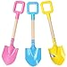Dsmile 3Pcs Long Beach Shovels 16 Metal Kids Beach Spades Sand Shovels Toys with Wood Handle for Digging Shoveling Snow Sandbox Toys Set for Kids Adults - Image 3