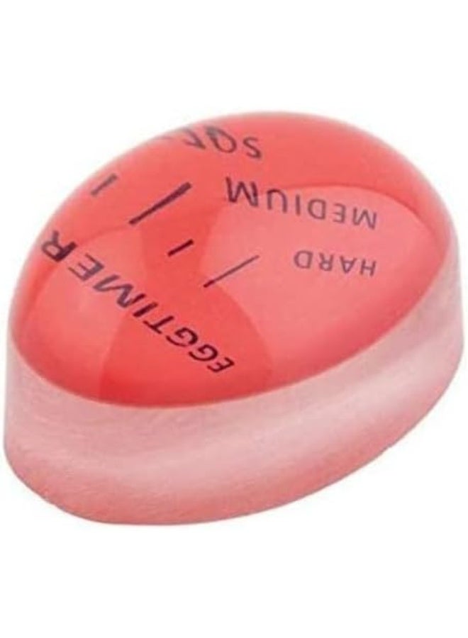 Egg Timer Kitchen Tool, Hard Medium Soft Boiled Indicator, Red Colour - Image 1