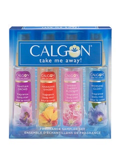 Calgon Calgon Take Me Away 4 Pc Gift Set (Refreshing Body Mist 2.0 Oz Of Spring Cherry Blossom Hawaiian Ginger Morning Glory Tahitian Orchid) for Women By 2 Fl Oz 