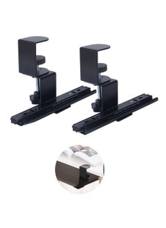 Excefore Keyboard Clamp Rail Under Desk Set, Keyboard Trays Clamp Rail, Pull Out Keyboard & Mouse Tray with C Clamp (Board not Included), Under Desk Pull Out Slider Track, for Home or Office  - Image 1