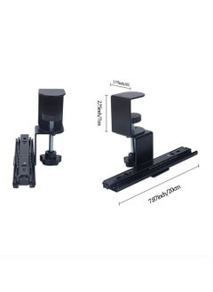 Excefore Keyboard Clamp Rail Under Desk Set, Keyboard Trays Clamp Rail, Pull Out Keyboard & Mouse Tray with C Clamp (Board not Included), Under Desk Pull Out Slider Track, for Home or Office  - Image 2