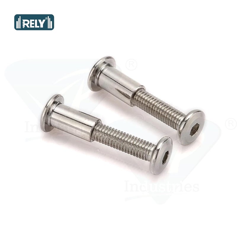 RELY+ RelyVP INDUSTRIES Combo Set 10 Pcs M8x30 mm Allen JCB Screw with JCB Female Sleeve Barrel Nut Allen Key 1 pc Fastener for Joining Wood Boards Cabinets CupboardsChairs Beds - Image 5