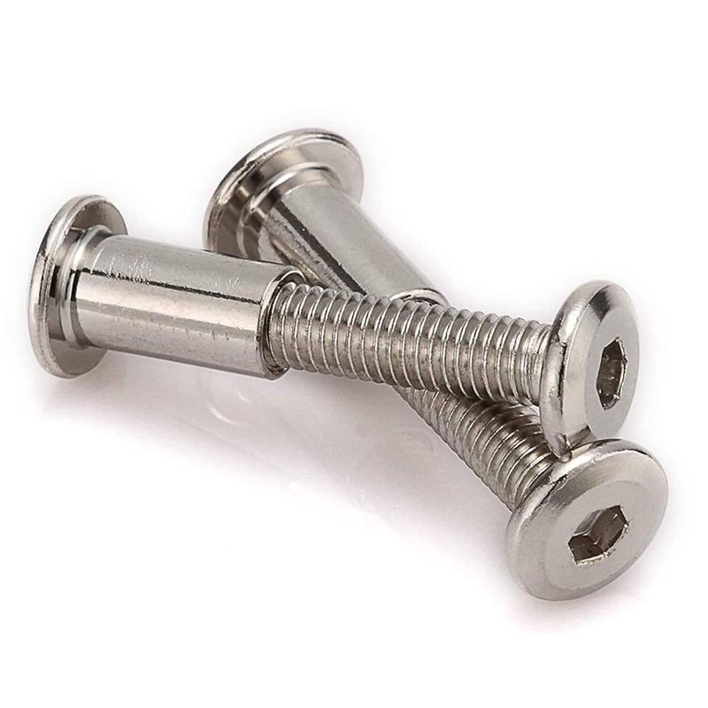 RELY+ RelyVP INDUSTRIES Combo Set 10 Pcs M8x30 mm Allen JCB Screw with JCB Female Sleeve Barrel Nut Allen Key 1 pc Fastener for Joining Wood Boards Cabinets CupboardsChairs Beds - Image 4