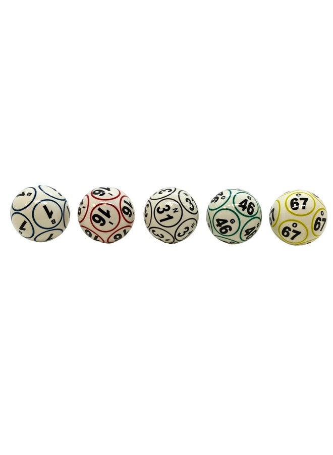 MR CHIPS Professional 12 Sided Coated Bingo Balls - Ping Pong Style for Electronic Equipment and Large Cages Multi-Colored 1.5” (38 mm) - Image 2