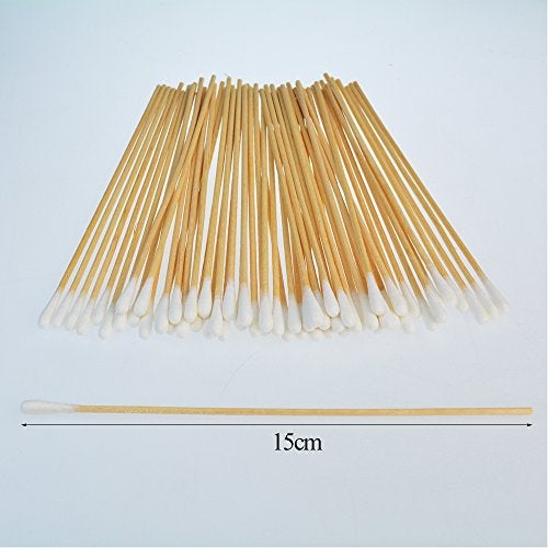 Bantoye 500 Pcs Swabs Cotton Sticks, Bantoye 6 Inches Cleaning Sterile Sticks with Wooden Handle for Wound Makeup Clean, Removal Residue - Image 2