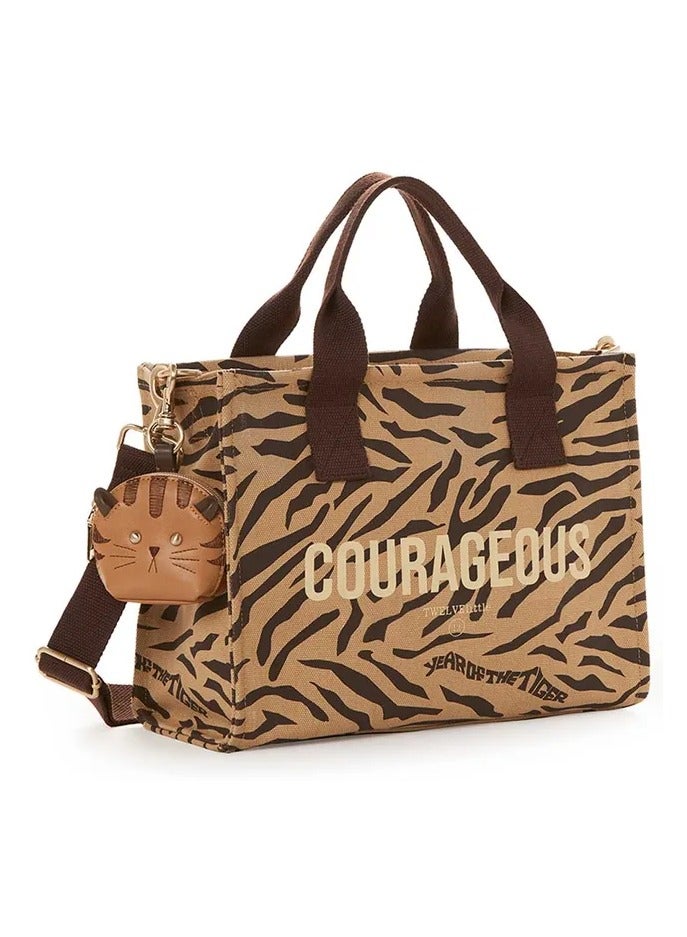 TWELVElittle Courageous Tote - Tiger Print - Image 3