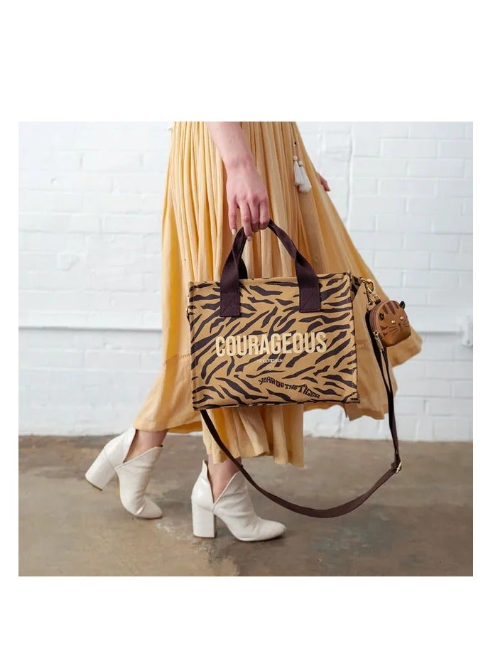 TWELVElittle Courageous Tote - Tiger Print - Image 5