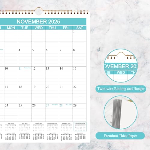 Nokingo Calendar 2025-2027 - Wall Calendar Runs from Nov 2025 to Jun 2027-20 Monthly Calendar with Thick Paper for Planning and Organizing for Home or Office, Calender Planner, 8.5 x 11 In 2025 27 Calendars - Image 2