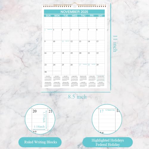 Nokingo Calendar 2025-2027 - Wall Calendar Runs from Nov 2025 to Jun 2027-20 Monthly Calendar with Thick Paper for Planning and Organizing for Home or Office, Calender Planner, 8.5 x 11 In 2025 27 Calendars - Image 3