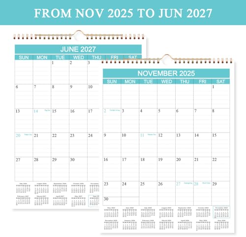 Nokingo Calendar 2025-2027 - Wall Calendar Runs from Nov 2025 to Jun 2027-20 Monthly Calendar with Thick Paper for Planning and Organizing for Home or Office, Calender Planner, 8.5 x 11 In 2025 27 Calendars - Image 4