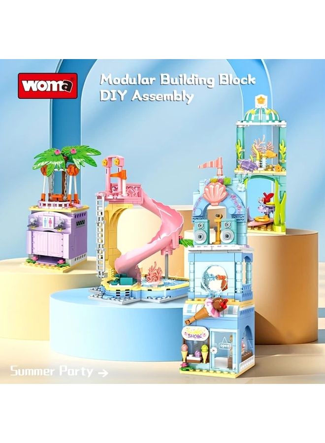 Water Party Building Blocks Set 648 Pcs STEM Educational Toys Gift For Kids - Image 3