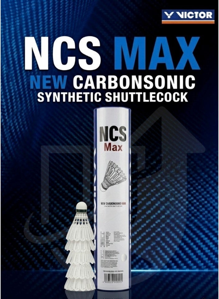 Victor Carbonsonic/New Carbon Sonic MAX Shuttlecock – 12 Synthetic Carbon-Fiber Shuttlecocks, Feather-Feel, Durable Flight, Speed 78 - Image 2