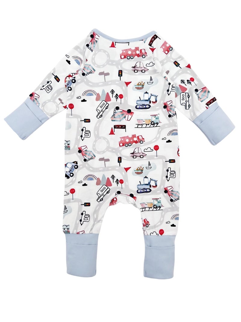 Bow Dream Infant Boys Girls Clothes Newborn Bamboo Rayon Baby girl Romper baby boy Bodysuit Jumpsuit Deep Green Traffic Plane 3-6 Months - Image 3