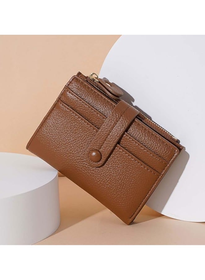محافظ صغيرة للنساء، محفظة ثنائية الطي مزودة بخاصية حجب RFID وحاملة بطاقات مع جيب للعملات المعدنية بسحاب  - Image 5