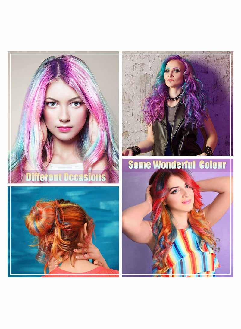 Excefore Hair Chalk Comb Temporary Hair Color Dye, 6 Color Washable Hair Chalk Comb Set for Girls Age 4 5 6 7 8 9 10 Kids for Birthday Party, Cosplay DIY - Image 3