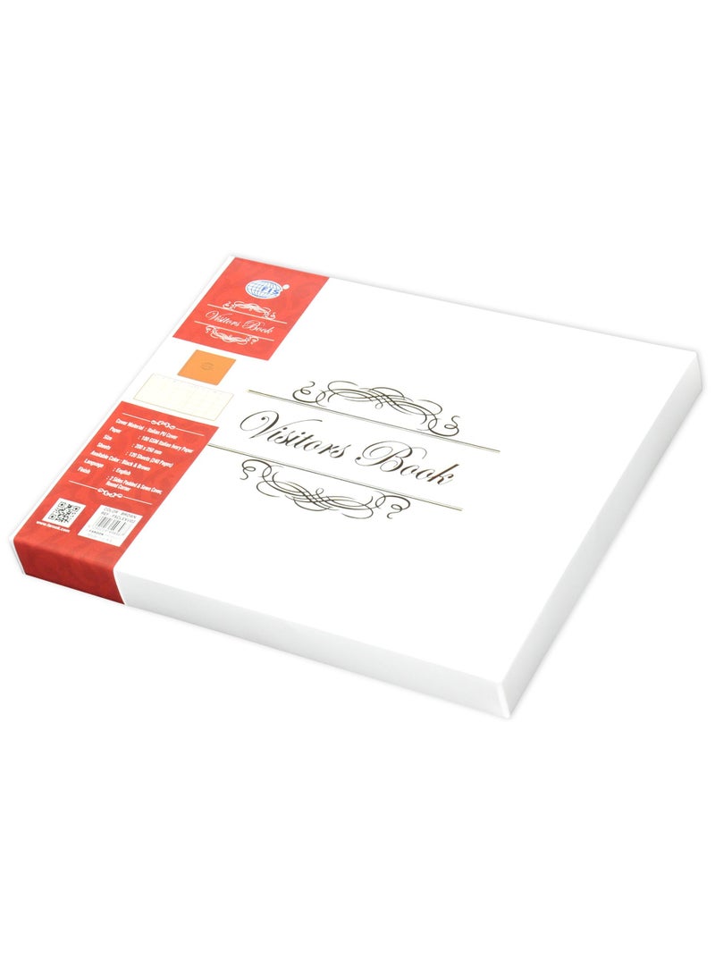 FIS Executive Visitor Book, Italian PU Cover with Sewing, Ivory Paper, 100 gsm, Round Corners, English, 120 Sheets, Size: 200 x 250 mm - FSCLEXVI02 - Image 5