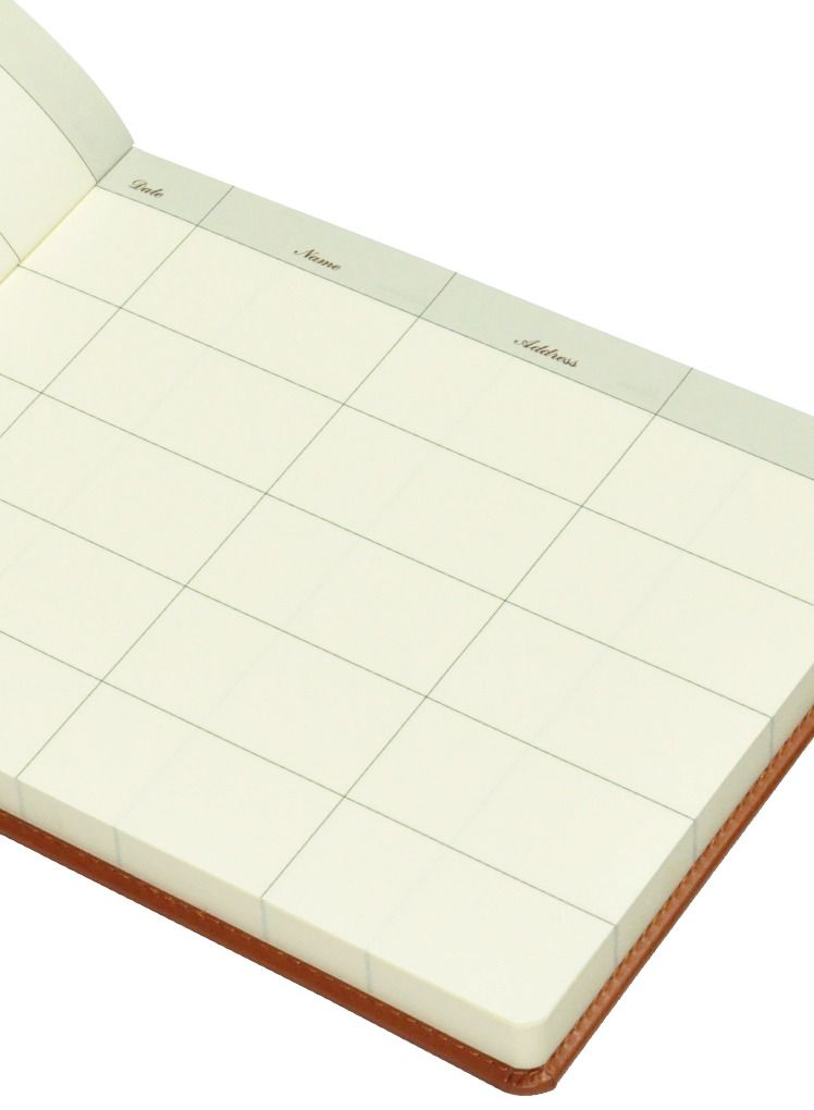 FIS Executive Visitor Book, Italian PU Cover with Sewing, Ivory Paper, 100 gsm, Round Corners, English, 120 Sheets, Size: 200 x 250 mm - FSCLEXVI02 - Image 3