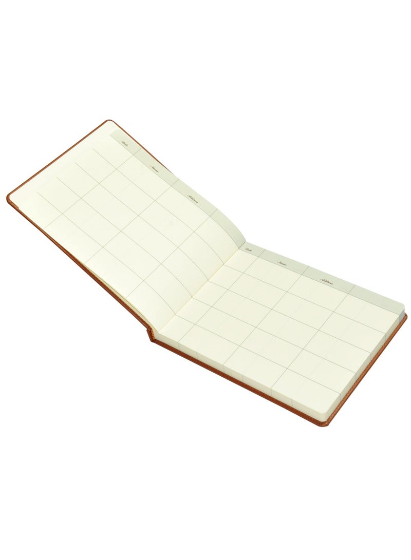 FIS Executive Visitor Book, Italian PU Cover with Sewing, Ivory Paper, 100 gsm, Round Corners, English, 120 Sheets, Size: 200 x 250 mm - FSCLEXVI02 - Image 4
