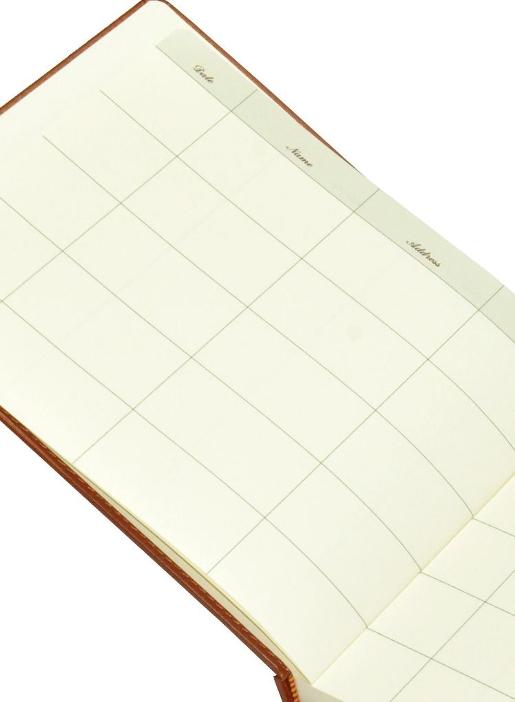 FIS Executive Visitor Book, Italian PU Cover with Sewing, Ivory Paper, 100 gsm, Round Corners, English, 120 Sheets, Size: 200 x 250 mm - FSCLEXVI02 - Image 2