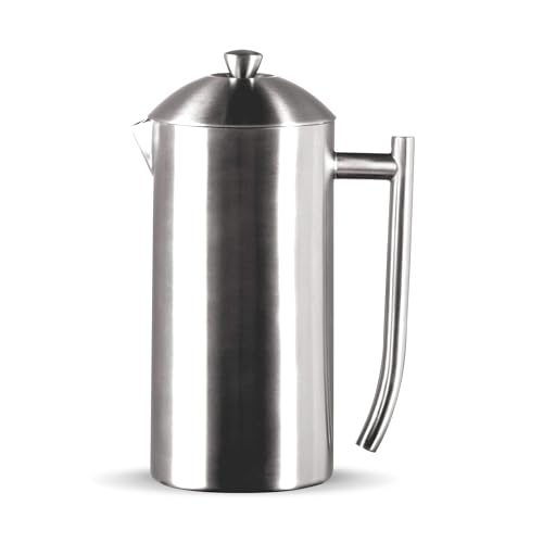 Frieling Double-Walled Stainless Steel French Press Coffee Maker - Brushed 36 oz (1 Liter) Insulated Coffee Press - Image 2