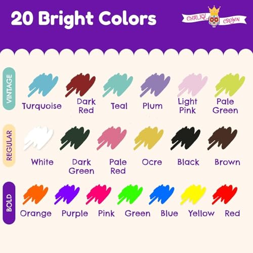 CHALKY CROWN Bold Chalk Markers - Dry Erase Marker Pens - Liquid Chalk Markers for Chalkboards, Signs, Windows, Blackboard, Glass - Reversible Tip (20 Pack) - (Multicolored, 6mm) - Image 4