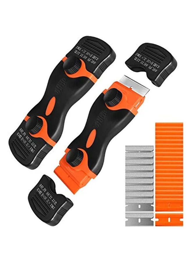 Black 2 in 1 Razor Blade Scraper Remove Stickers Labels Decals Paint Easily - Image 2