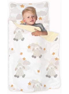 JumpOff Jo JumpOff Jo - Toddler Nap Mat for Preschool, Daycare, and Kindergarten - Sleeping Bag for Kids with Removable Pillow and Ultra Soft Blanket  - Image 1