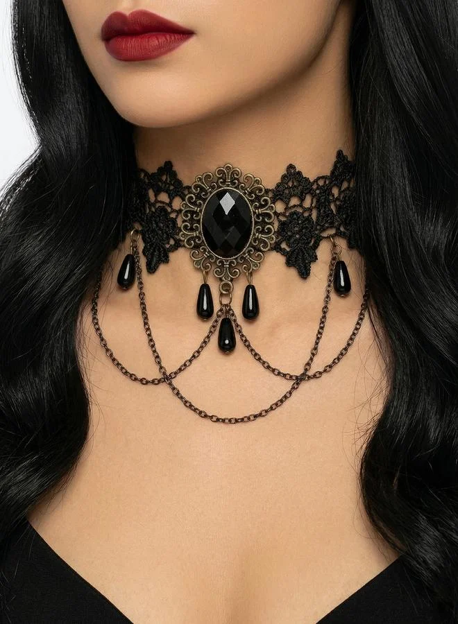 تايك تو Lace Choker Necklace