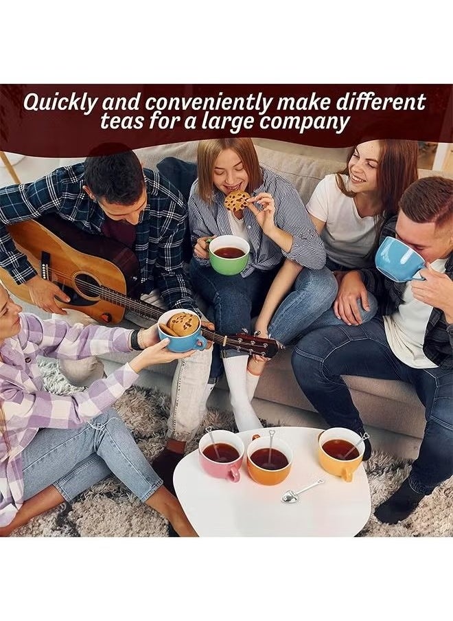 Beauenty - 6 Pcs Heart Shape Tea Strainers, Stainless Steel Reusable Interval Diffuser, Tea Infusers Loose Tea Strainer (Silver) - Image 1