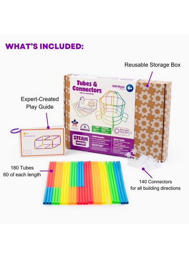 Roylco STEAM Tubes and Connectors - Construction Building Tubes with Connector Blocks - Fine Tune - Image 3