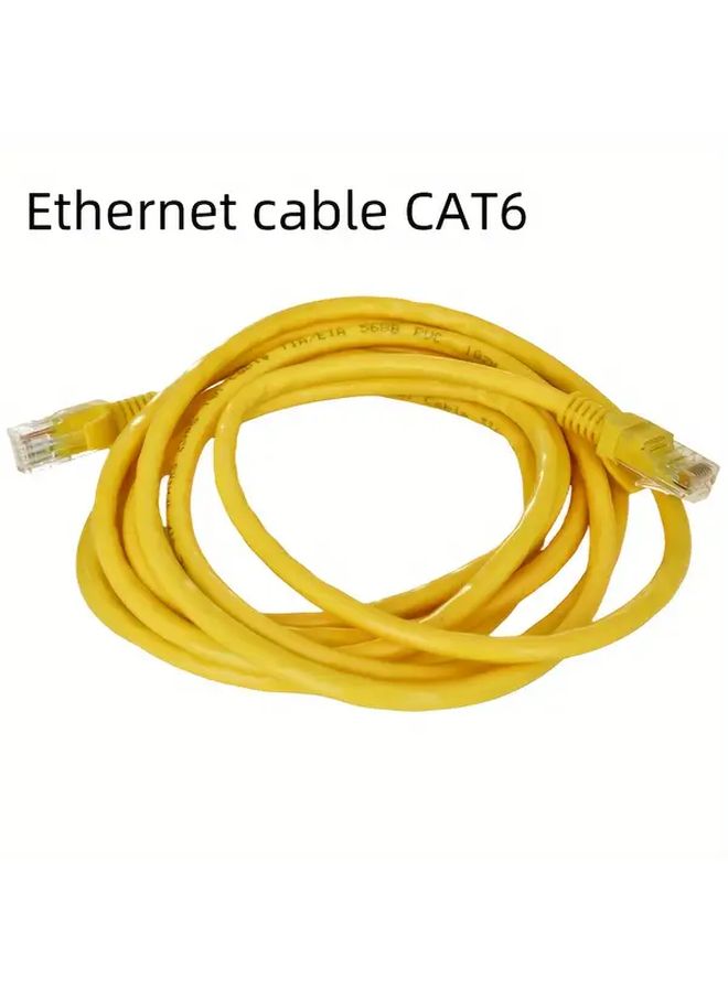 Gigabit Ethernet Cable Yellow 590 55 Inch High Speed LAN Cord Flexible Durable - Image 1