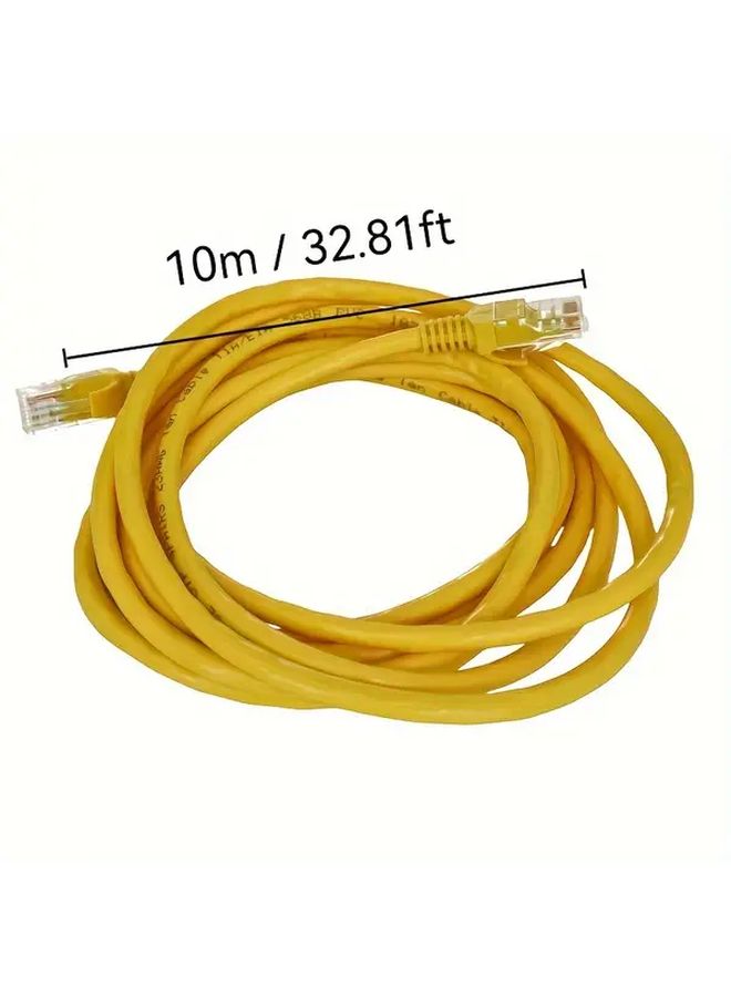 Gigabit Ethernet Cable Yellow 590 55 Inch High Speed LAN Cord Flexible Durable - Image 2