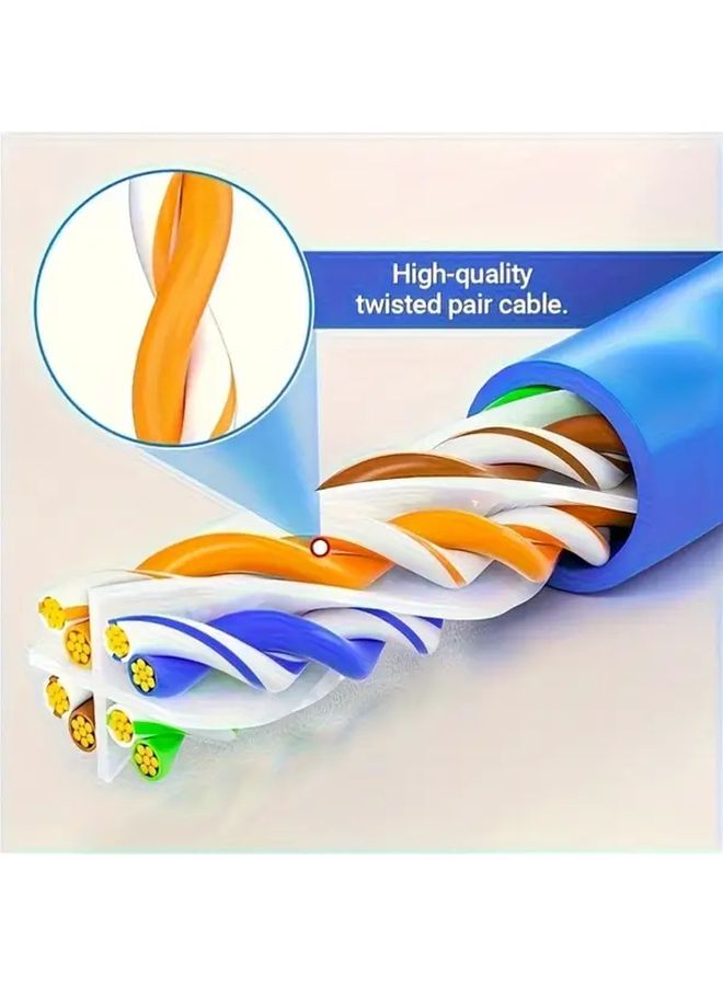 Gigabit Ethernet Cable Yellow 590 55 Inch High Speed LAN Cord Flexible Durable - Image 5
