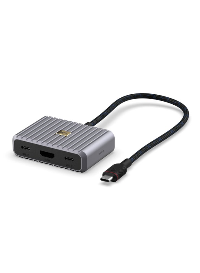 Unisynk 5 PORT USB-C HUB 8K 100W GREY - Image 3