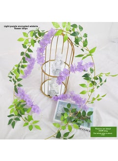 Generic Artificial Wisteria Vine Flower Garland DecorEncrypted paragraph light purple 1 