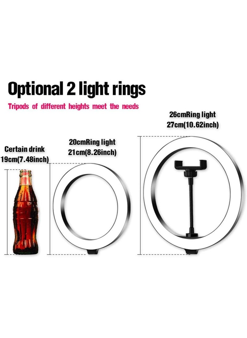 Generic LED Ring Light with Adjustable Tripod Stand – 26cm Dimmable Light with Phone & Tablet Holder – For Photography, Video & Live Streaming – Black  - Image 4