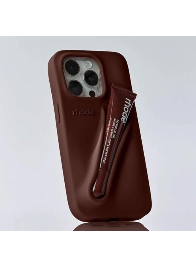 رود جراب هاتف Rhode Iphone 15 Pro مع حامل مرطب الشفاه في العبوة الأصلية، جراب هاتف متعدد الوظائف مع حقيبة سفر أنيقة من السيليكون - Image 1