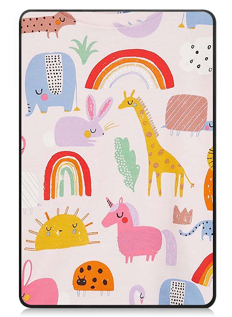 Theodor Protective Flip Case For Lenovo Tab M11 (2024) With Trifold Stand Auto Wake Sleep Shockproof Cover Baby animals - Image 1