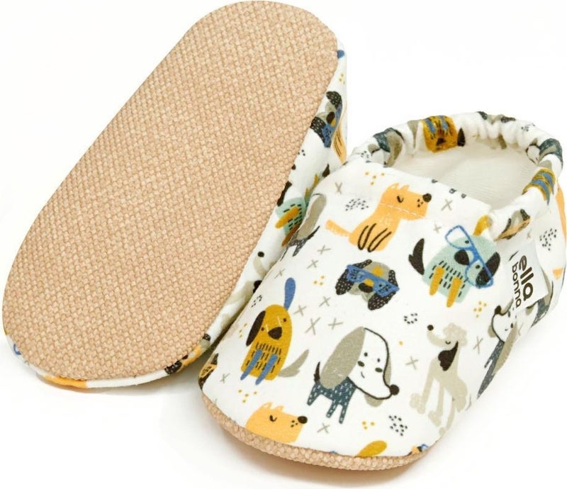 Ella Bonna Patterned Baby Booties, Non-Slip Sole, Home Nursery Shoes Slippers, Dogs  - Image 3