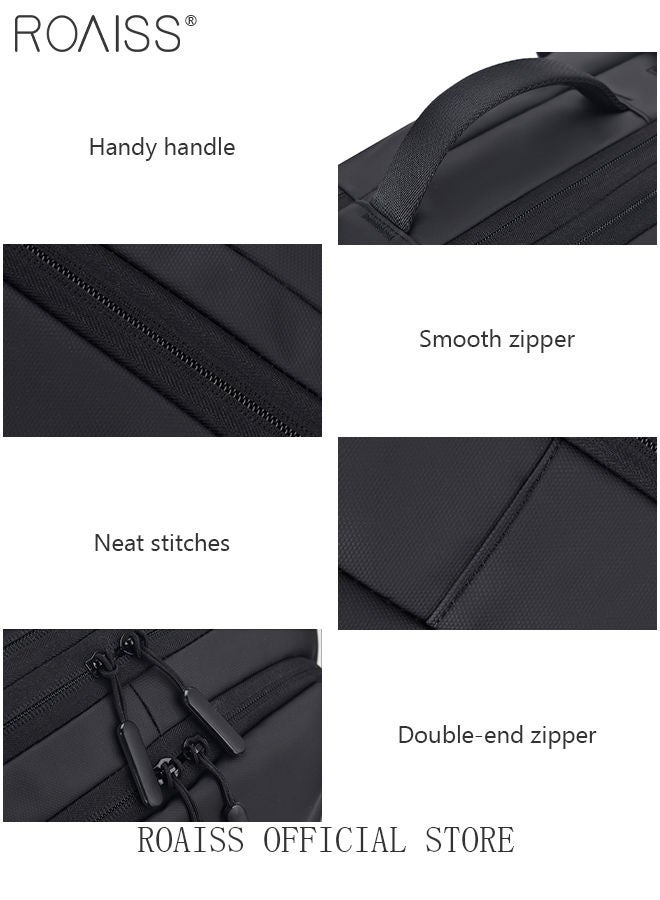 حقيبة ظهر للكمبيوتر المحمول مقاس 17 بوصة، حقيبة ظهر للأعمال، حقيبة كتب جامعية قابلة للتطوير، للعمل والمدرسة والسفر والطيران مع منفذ USB، حقيبة ظهر يومية مقاومة للماء للكمبيوتر للرجال