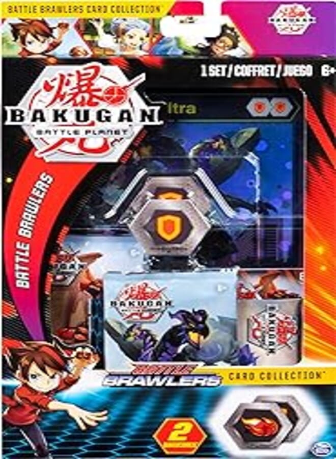 Bakugan deluxe battle brawlers card collection with jumbo foil nillious ultra card, for ages 6 and up