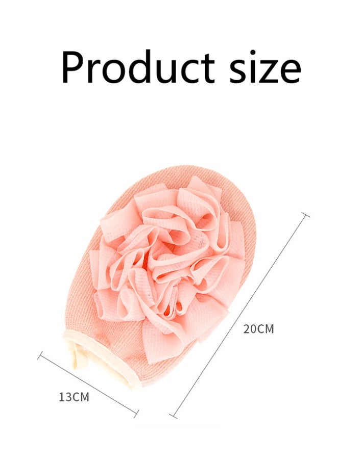 Exfoliating Dual Texture Bath Mitt for Shower, Spa, Massage and Body Scrub (Pink)  - Image 3