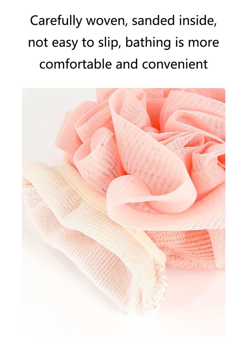 Exfoliating Dual Texture Bath Mitt for Shower, Spa, Massage and Body Scrub (Pink)  - Image 4