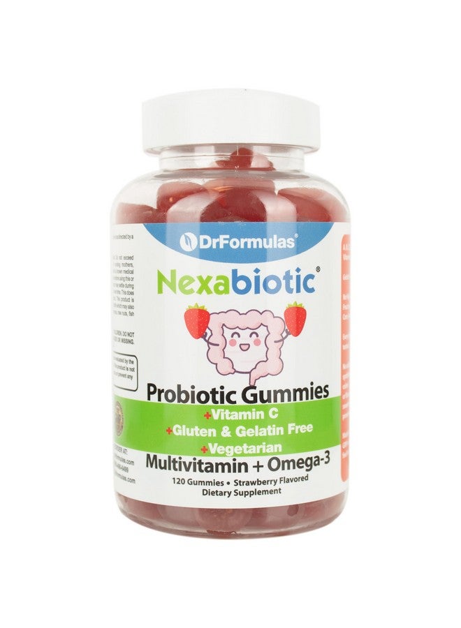 DrFormulas جوارب متعددة الفيتامينات من دكتور فورمولا مع أوميغا 3 وبروبيوتيك للأطفال والبالغين مع فيتامين C | نيكسا بايوتيك مع فيتامين A و C و D3 و E و B6 و B12 والزنك والبيوتين والفولات | حلال نباتي، 120 حبة - Image 1