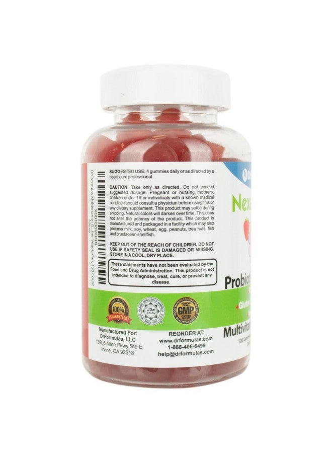 DrFormulas جوارب متعددة الفيتامينات من دكتور فورمولا مع أوميغا 3 وبروبيوتيك للأطفال والبالغين مع فيتامين C | نيكسا بايوتيك مع فيتامين A و C و D3 و E و B6 و B12 والزنك والبيوتين والفولات | حلال نباتي، 120 حبة - Image 3
