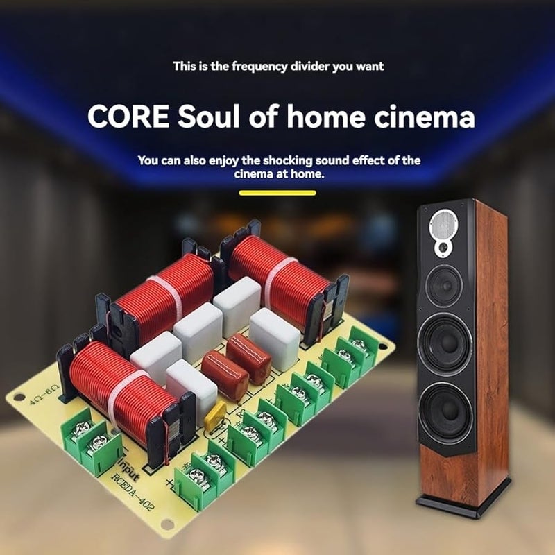 200W 4 Way Professional Audio Crossover Dual Midrange Treble Frequency Divider - Image 3