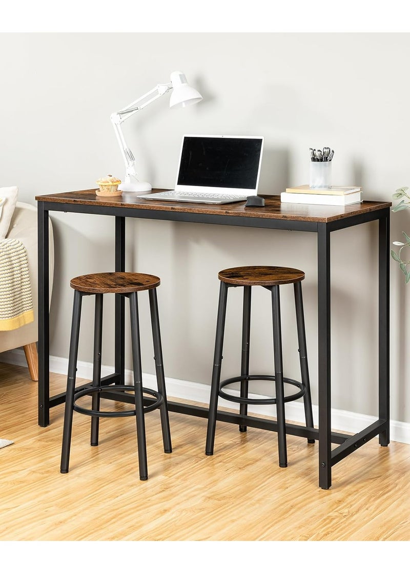 ALMUFARREJ Bar Table, Rectangular Kitchen Table 90x30x100 cm  - Image 2