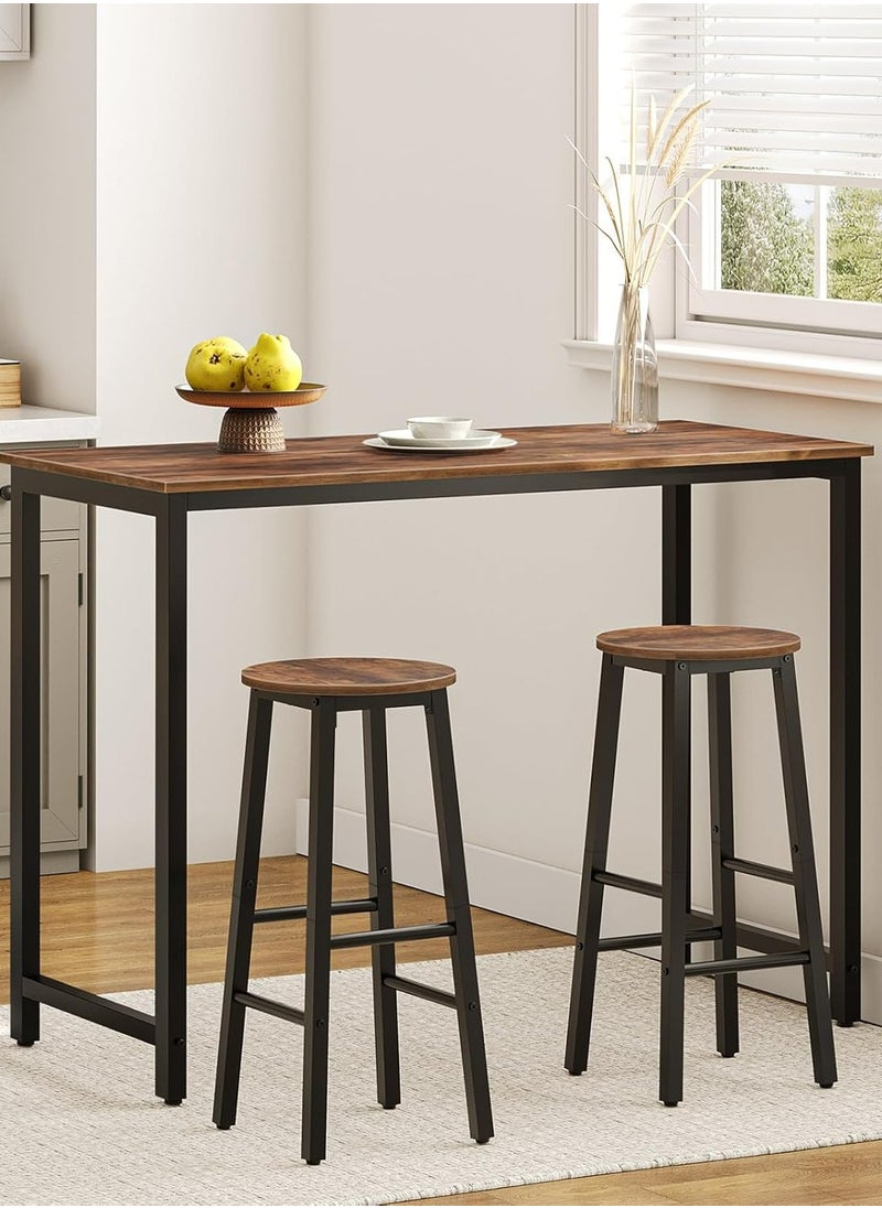 ALMUFARREJ Bar Table, Rectangular Kitchen Table 90x30x100 cm  - Image 1